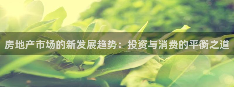摩登7属于什么平台：房地产市场的新发展趋势：投资与消费的平衡
