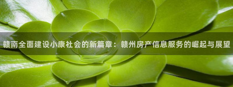 摩登3右7O667：赣南全面建设小康社会的新篇章：赣州房产信