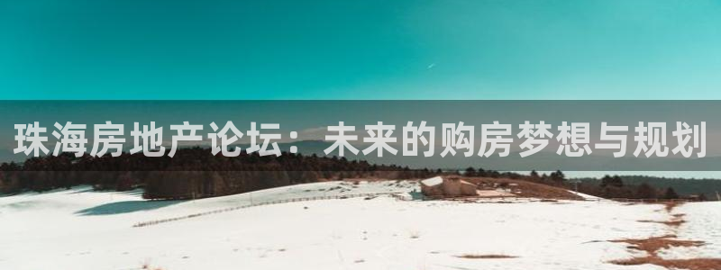 摩登6天7O667：珠海房地产论坛：未来的购房梦想与规划