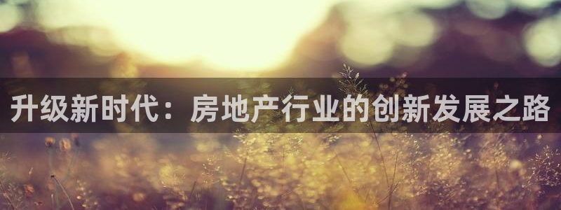 摩登6吕7O667：升级新时代：房地产行业的创新发展之路